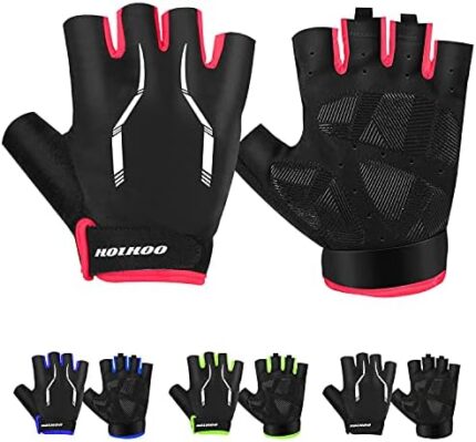 HOIHOO Cycling Gloves, Biking Glove Bike Glove with Anti-Slip Shock Absorbing Gel Padded Breathable MTB DH Mountain Road Bicycle Gloves for Men Women