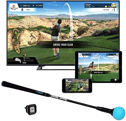 51N9oM3DwBL._AC_.jpg Phigolf Mobile and Home Smart Golf Game Simulator with Swing Stick - WGT Edition - Image 1