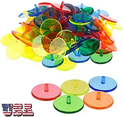 Amy Sport Golf Ball Marker Value 50 100 150 Pcs Multicolor Plastic Transparent 25mm Flat Round Assorted Color Position Mark Set