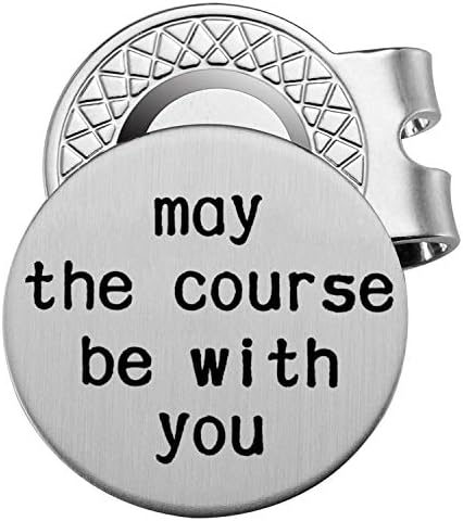 Golf Ball Marker with Magnetic Hat Clip Personalized Golf Gift for Men - May The Course Be with You - Golf Accessories for Men - A Perfect Mens Gift for Golf Lovers