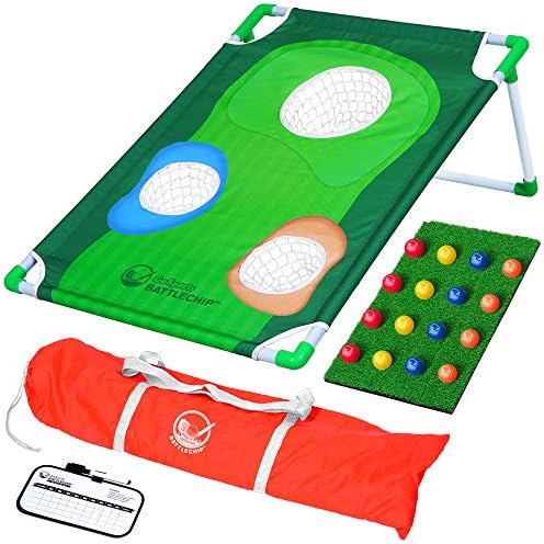 51PjMke2B9L._AC_.jpg GoSports BattleChip Backyard Golf Cornhole Game - Fun New Golf Game for All Ages & Abilities - Image 1