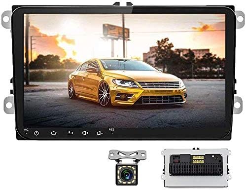 51QluWAVjML._AC_.jpg Camecho Android Car Stereo 9 Inch Double Din Car Radio for VW Passat Skoda Golf Jetta EOS Polo Tiguan Touran Seat Sharan in-Dash Head Unit Touch Screen with Bluetooth/GPS/WiFi/USB+ Rear View Camera - Image 1