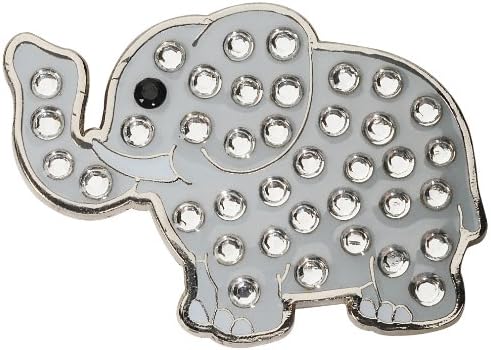 51SS1wgUjOL._AC_.jpg Navika Elephant Swarovski Crystal Ball Marker with Hat Clip - Image 1