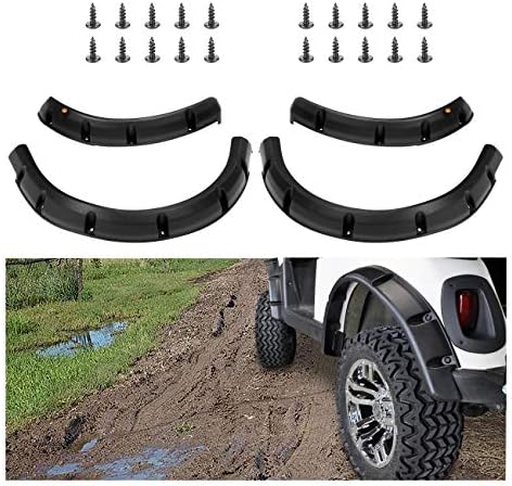 51Spy8lmfL._AC_.jpg 10L0L Golf Cart EZGO RXV Standard Fender Flares Front and Rear for 2008-2015 EZGO RXV Gas and Electric Golf Carts with Mounting Hardware (Set of 4pcs) - Image 1