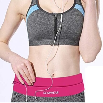 GEARWEAR Waistband Running Belt for Phone Holder Runner Pocket Pouch for Marathon Wallking Fitness Jogging Workout Gym Sports Travel Exercise