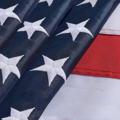 Version 1.0.0 American Flag,American Flags 3x5,USA US Flag,Deluxe Embroidered Stars, Heavy Duty Durable Flags for Outdoors, Vivid Color, Sewn Stripes, Brass Grommets(3x5 FT Embroidered Stars) - Image 1