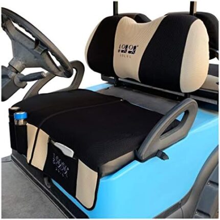 10L0L Golf Cart Seat Cover Seat Blanket fit Club Car DS Precedent & Yamaha Models,Washable Polyester Mesh Bench Seat Blanket with Storage Bags,Multi Function