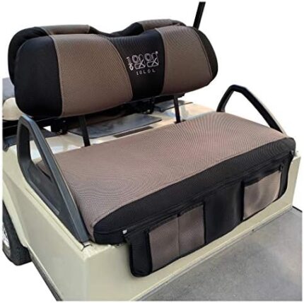 10L0L Golf Cart Summer Cooler Seat Covers, Washable Bench Golf Cart Cover for EZGO TXT & RXV Club Car DS with Removable Storage Pocket(S Size)