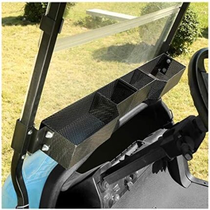 10L0L Golf Cart Front Inner Basket Dash Storage Tray Organizer Utility Basket for 2000-up Club Car DS & Precedent, Heavy Steel Mesh Add Additional Storage for Golf Carts - Black