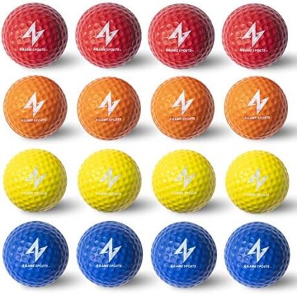 A Game Sports Foam Golf Practice Balls - Realistic Feel and Limited Flight | Soft for Indoor or Outdoor Training