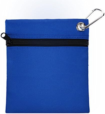 Sugoyi Golf Tee Bag, Zippered Golf Tee Ball Storage Bag Holder with Carabiner Golfing Accessories
