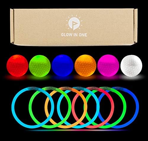 51fxc5EZmhL._AC_.jpg GI1 Glowing LED Golf Balls Glow in The Dark Golf Balls Long Lasting 15 Mins Night Golf 6 Pcs Premium Golf Balls with Glow Sticks Waterproof Vivid Bright Glowing Golf Balls Golf Gift Set Mesh Bag - Image 1