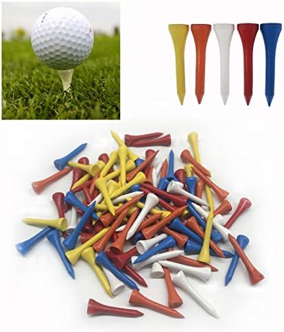 YFLY Professional 2-3/4 Deluxe Wood Colorful Golf Tee -100 pcs