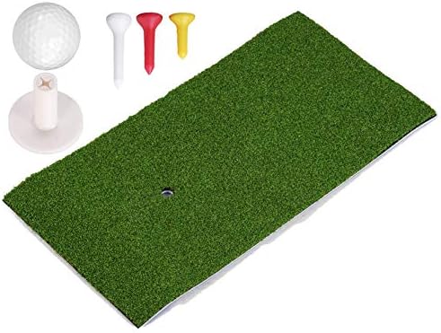 51gUIS9DXGL._AC_.jpg Blidece Residential Golf Hitting Mat Practice Mat Driving Chipping Putting Hitting Turf Training Equipment for Backyard Home Garage Outdoor Use, Includes Golf Tray, Rubber Tees and Ball - Image 1