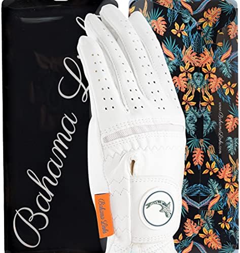 51jvDdycOVS._AC_.jpg Bahama Links Golf Glove | Tropic White | Golf Gloves Men Left Hand | Premium Cabretta Leather | Extremely Durable | Best Golf Glove | Super Soft | Great Feel - Image 1