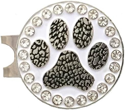 51kuq-4KxZL._AC_.jpg Giggle Golf Bling Paw Print Golf Ball Marker with A Standard Hat Clip - Image 1