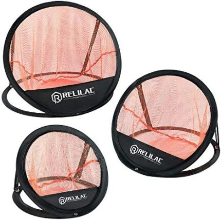 RELILAC Golf Chipping Net (3 pcs)- Indoor/Outdoor Golfing Target Accessories for Backyard Accuracy and Swing Practice - Great Gifts for Men, Dad, Mom, Husband, Women, Kid, Golfers