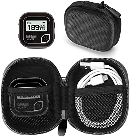 51nRxNck4-S._AC_.jpg CaseSack Golf Course GPS Case Compatible with GolfBuddy Voice, Voice 2, Bushnell NeoGhost, Garmin 010-01959-00 Approach G10, Mesh Pouches in Both lid and Base for GPS and Cable separatedly - Image 1