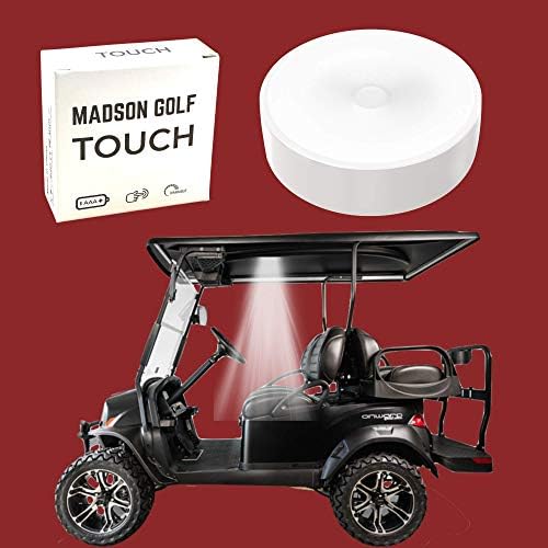 51oIJdVCS8L._AC_.jpg Universal Golf Cart Roof Stick On Anywhere One Touch LED Light fits Club Cart, Onward, Precedent, EZGO, Yamaha, and Garia carts, AAA Battery Powered Puck Designed for Golf cart use, Great Golf Gifts - Image 1