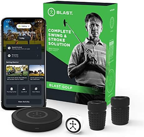 51oe-BYkoNL._AC_.jpg Blast Motion Golf Swing Analyzer I Captures Putting, Full Swing, with NEW Short Game and Bunker Modes I Slo-Mo Video Capture I App Enabled, iOS and Android Compatible (900-00036) - Image 1