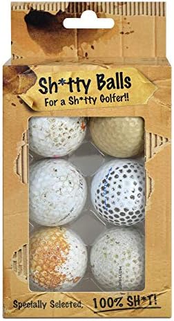 ON PAR 6 Pack Shitty Golf Balls - A Pack of Completely Terrible Golf Balls
