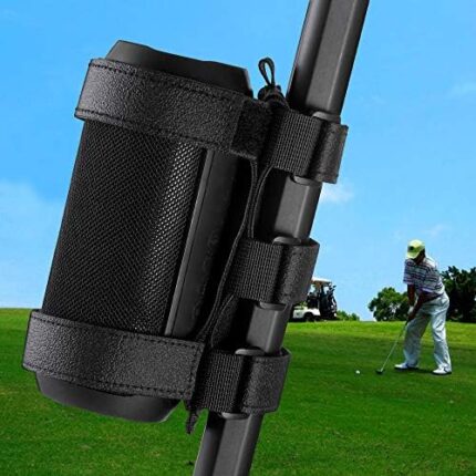 FYJOUTDOOR Upgraded Portable Speaker Mount, Golf Cart Accessories, Adjustable Speaker Strap for Bluetooth Wireless Speakers Attachment Accessory Holder Bar Rail