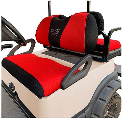 51rAkMks7FL._AC_.jpg 10L0L Golf Cart Front Back Seat Cover Set for Club Car DS Precedent & Yamaha, Breathable Washable Polyester Mesh Cloth - Image 1