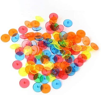 sansheng 200 PCS Plastic Circular Transparent Golf Position Mark and Baseball Position Mark/Position Markers for Upright bass (Random Colors)