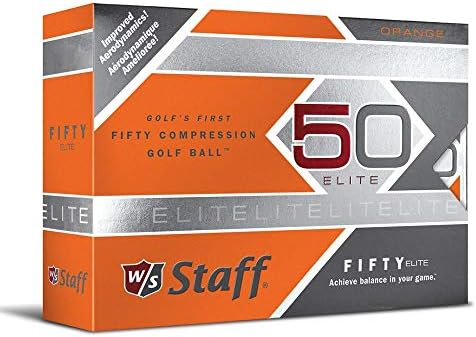 51teuEwqaxL._AC_.jpg Wilson Staff Fifty Elite Golf Balls, Orange, Pack of 12 - Image 1