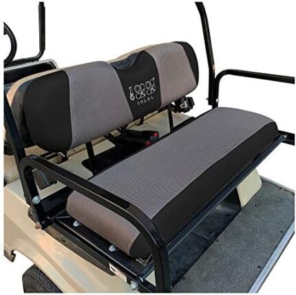 10L0L Golf Cart Rear Seat Cover Fit for All Club Car EZGO and Yamaha,Machine Washable Soft Breathable Warmer Back Seat Covers Set for Cushions and Backs, Black/Grey/Red/Beige (Size: XS)