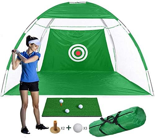 51uXBzOt-ZL._AC_.jpg IMIFUN Big Size Golf Practice Net Chipping Net 60×30cm Pad, 3 Golf Balls 2 Ball Holders Suitable for Indoor and Outdoor Beginner and Professional Player - Image 1