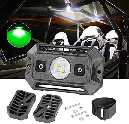 LED Dome Light, Auto Power Plus Universal Roll Bar LED Lights W/ Switch UTV Cab Dome Light Roll Cage Lights Interior Dome Work Light Car Reading Rock Light for UTV RZR Can-Am 4x4 Truck SUV Golf Cart