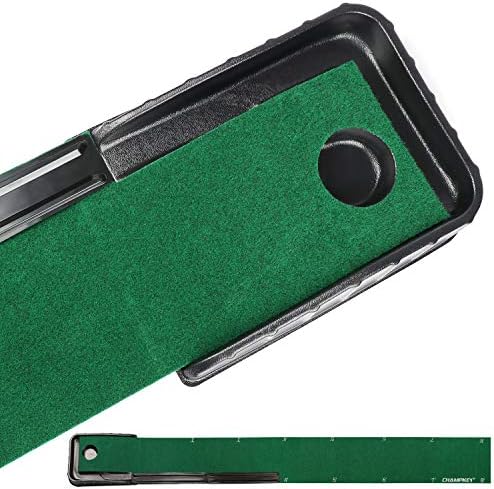 51uzS2Ql3uL._AC_.jpg CHAMPKEY GL Golf Putting Mat - Automatic Ball Return Golf Putting Green - Alignment & Distance Training Mat Gift for Home, Office, Outdoor Use - Image 1