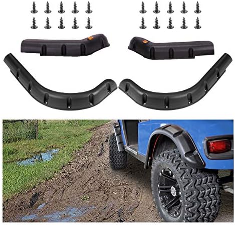 51vVYJDyANL._AC_.jpg 10L0L Golf Cart Standard Fender Flares Front and Rear for EZGO TXT 1998-2013 Gas/Electric Carts with Mounting Hardware (Set of 4pcs) Not Fits 48V Electric - Image 1