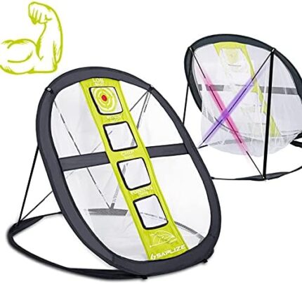 SAPLIZE Golf Chipping Net, Strongly Stable Pop Up X-Shaped Golfing Target Net for Indoor/Outdoor/Backyard Accuracy and Swing Practice, Portable Golf Training Net