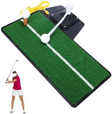 51ycD50-kL._AC_.jpg JIUYIBC Golf Swing Trainer and Golf Swing Training Aid, 3-in-1 Golf Swing Trainer Mat for Indoor and Outdoor - Portable Golf Practice Swing Mat - Golf Hitting Mat - Golf Gifts for Men - Image 1