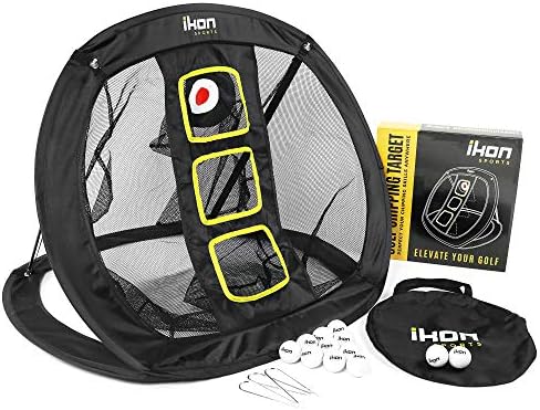 51z2Jz2CU0L._AC_.jpg Ikon Sports Golf Chipping Target - Foldable Pop Up Net with 12 Foam Golf Balls and 3 Metal Stakes - Improve Your Golf Chipping Game Short Shots at Home - Golf Chipping Nets for Backyard - Image 1