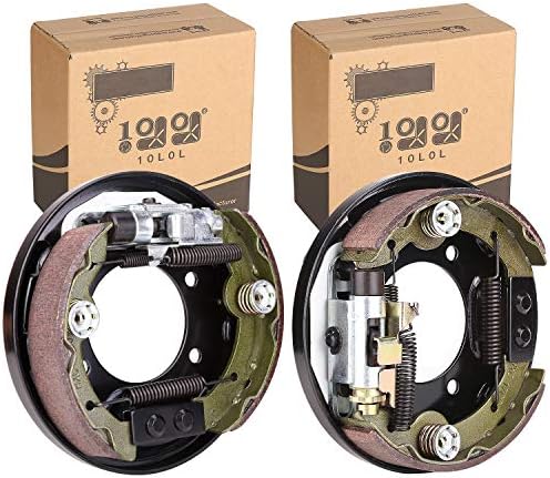 51zDgZl1ACL._AC_.jpg 10L0L 2 PCS Golf Cart Brake Assembly with Brake Shoes Kit for EZGO TXT PDS & Yamaha G9 G14 G16 G19 G20 G21 G22, 1 Pair Passenger & Driver Side 70998-G02 70998-G01 JN6-F5331-01-00 - Image 1