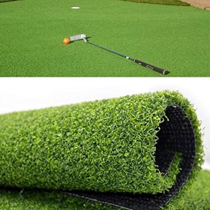 WarmShe Golf Putting Green/Mat-Golf Training Mat Backyard Golf Artificial Grass Turf Indoor Outdoor Golf Training Mat, Synthetic Fake Grass for Baseball Football Gym Sports