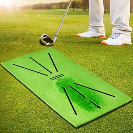 BNT Golf Training Mat, Swing Detection Batting, 23.6in x 11.4in, Analysis & Correct Your Swing Path, Mini Golf Practice Training Aid Rug, for Home/Office/Outdoor