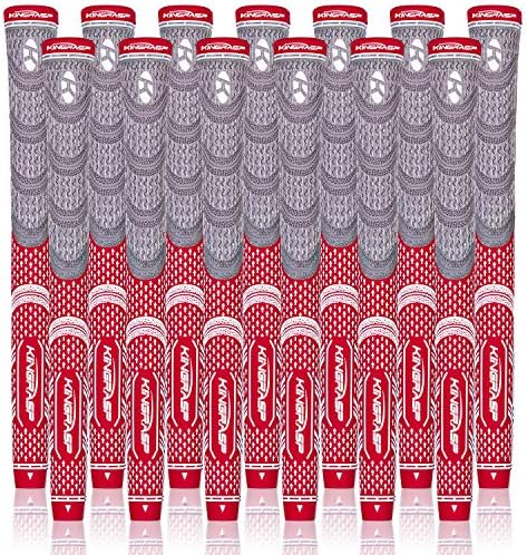 61ebvpW3YJL._AC_.jpg KINGRASP Multi Compound Golf Grips,Golf Club Grips midsize Standard Size,13 Grips Set,6 Colors Optional,Anti-Slip High Stability,All Weather Cord Rubber Golf Club Grips - Image 1
