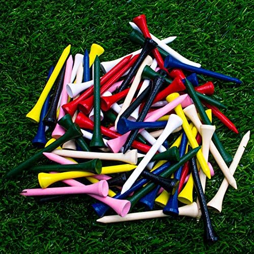 61fo3GfREWL._AC_.jpg THIODOON Golf Tees Professional Natural Wood Golf Tees Pack of 100, Golfing Tees Multiple Colors Size 3-1/4 inch, 2-3/4 inch or 2-1/8 inch, Tall Golf Tees Bulk Reduce Side Spin and Friction - Image 1