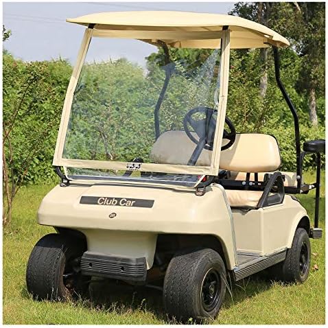61gZirbeTVL._AC_.jpg 10L0L Deluxe Foldable Golf Cart Windshield Fits Club Car DS Golf Cart - Image 1