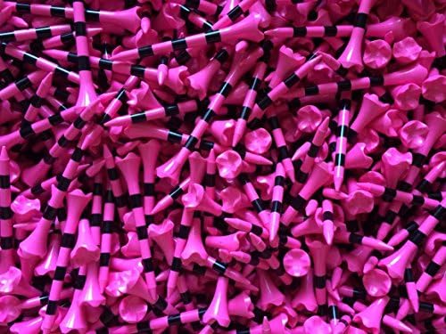 61vRTqspGkL._AC_.jpg Champ 100 Pride Professional Tee System Evolution 2 3/4" Hot Pink and Black Golf Tees - Image 1